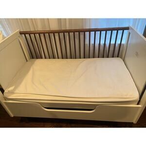 Naturepedic crib regular size fitted flannel pad organic cotton ivory